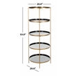 Safavieh Tia Round 5 Tier Iron Etagere in Black / Brass