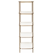 Safavieh Sylvie 5 Tier Iron Etagere in White / Brass