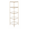 Safavieh Sylvie 5 Tier Iron Etagere in White / Brass