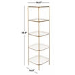 Safavieh Sylvie 5 Tier Iron Etagere in White / Brass