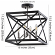 Safavieh Matias Iron Flush Mount in Black/ Nickel