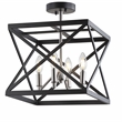 Safavieh Matias Iron Flush Mount in Black/ Nickel