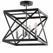 Safavieh Matias Iron Flush Mount in Black/ Nickel