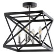 Safavieh Matias Iron Flush Mount in Black/ Nickel