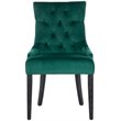 Safavieh Harlow Velvet Tufted Dining Side Chair in Emerald (Set of 2)