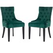 Safavieh Harlow Velvet Tufted Dining Side Chair in Emerald (Set of 2)