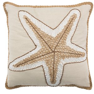 Safavieh Hema 18&quot x 18&quot Starfish Throw Pillow in Natural