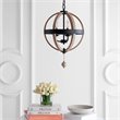 Safavieh Moshe 3 Light Pendant Lamp in Black and Brown