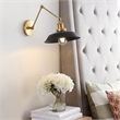 Safavieh Kingston Wall Sconce in Brass Gold/Black
