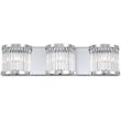 Safavieh Maverick 3 Light Bath Vanity Light in Chrome/Clear