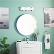 Safavieh Maverick 3 Light Bath Vanity Light in Chrome/Clear