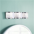 Safavieh Maverick 3 Light Bath Vanity Light in Chrome/Clear