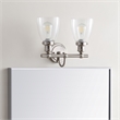 Safavieh Layton 2 Light Bath Vanity Light in Brush Nickel/Clear