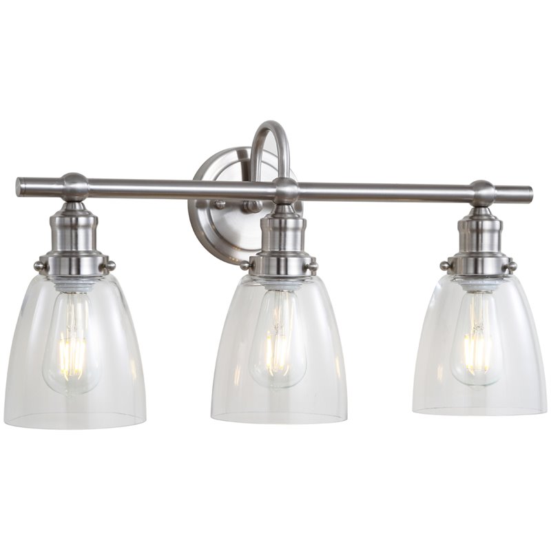 Safavieh Dunes 3 Light Bath Vanity Light in Brush Nickel