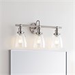 Safavieh Dunes 3 Light Bath Vanity Light in Brush Nickel
