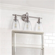 Safavieh Dunes 3 Light Bath Vanity Light in Brush Nickel