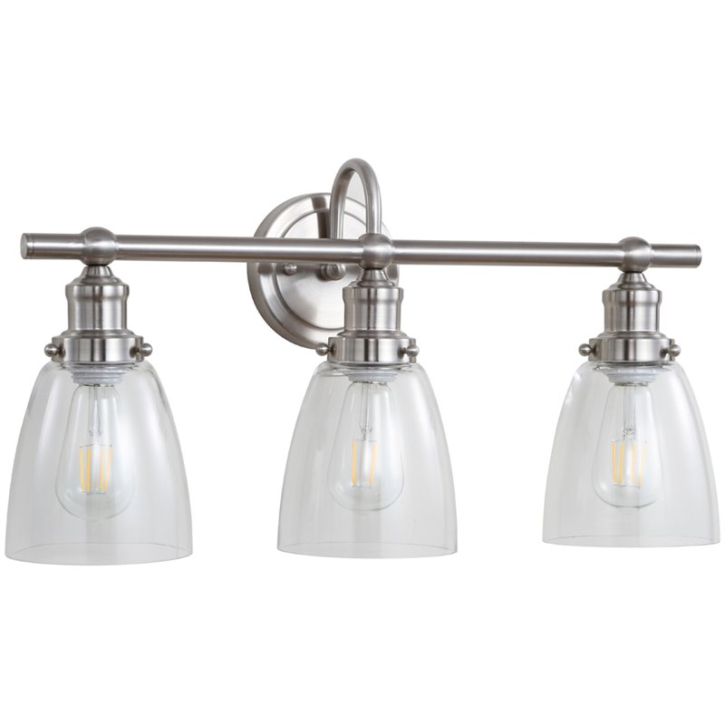 Safavieh Dunes 3 Light Bath Vanity Light in Brush Nickel