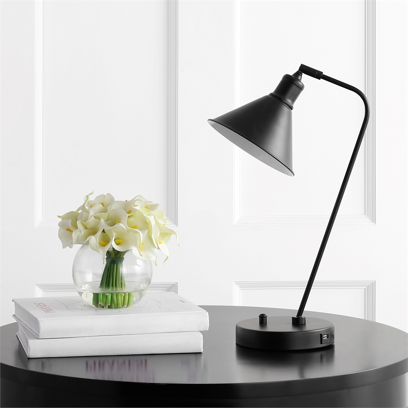 Safavieh Vance Smart Tilt Task Table Lamp in Black Shade