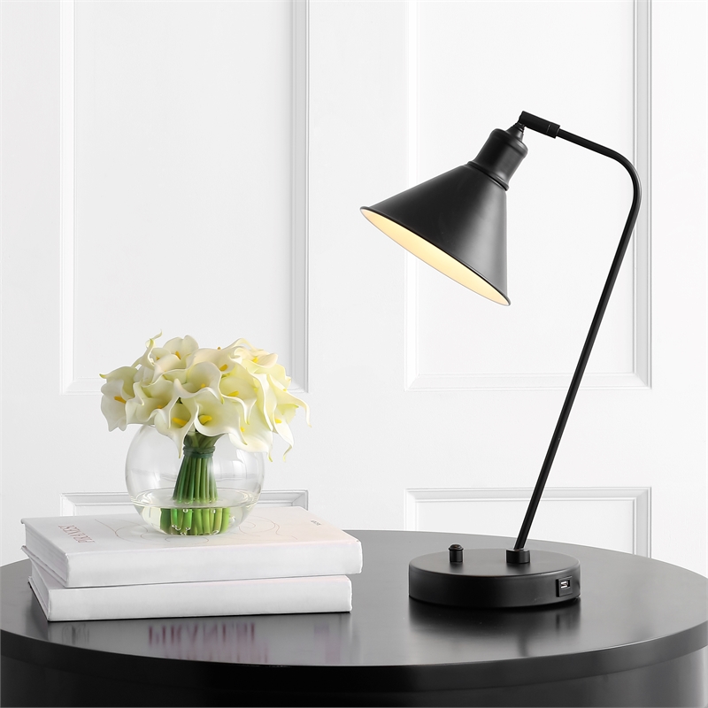 Safavieh Vance Smart Tilt Task Table Lamp in Black Shade