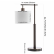 Safavieh Harlan Table Lamp in White and Brown