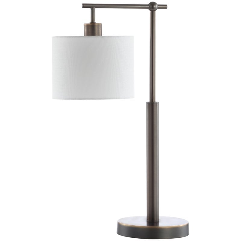 Safavieh Harlan Table Lamp in White and Brown