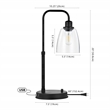 Safavieh Kashton Table Lamp in Black and Clear Shade