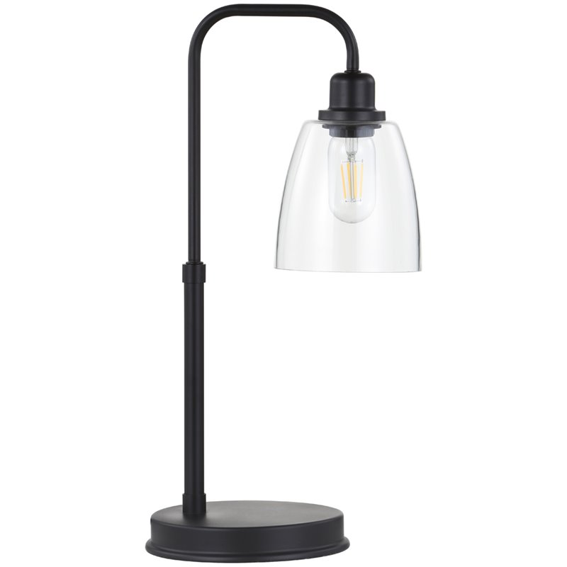 Safavieh Kashton Table Lamp in Black and Clear Shade