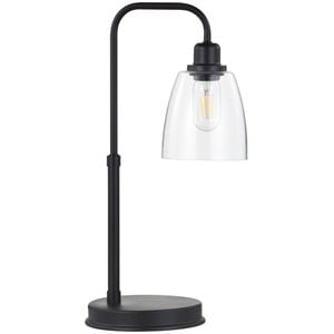 Safavieh Kashton Table Lamp in Black and Clear Shade