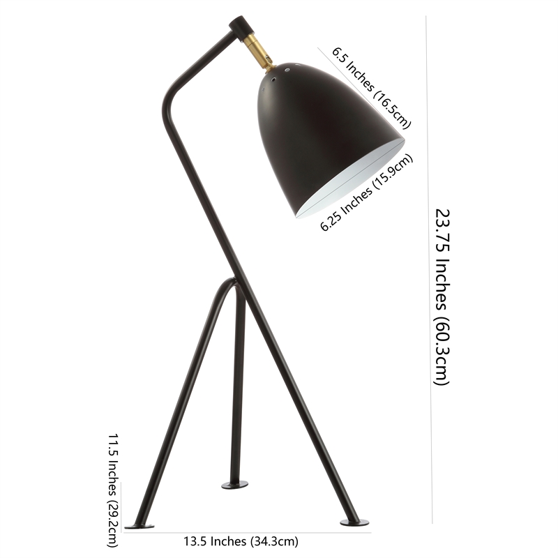 Safavieh Dariel Contemporary Table Lamp in Black/Brass and Gold Pop