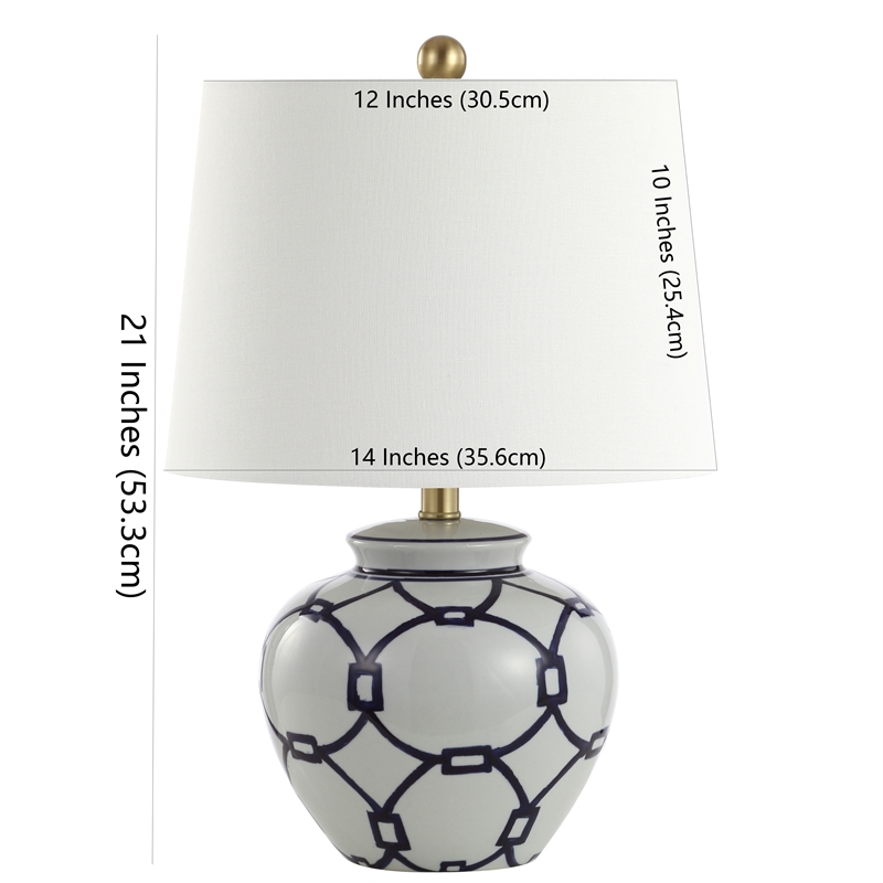 Safavieh Anders Table Lamp in Blue and Off White