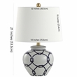 Safavieh Anders Table Lamp in Blue and Off White