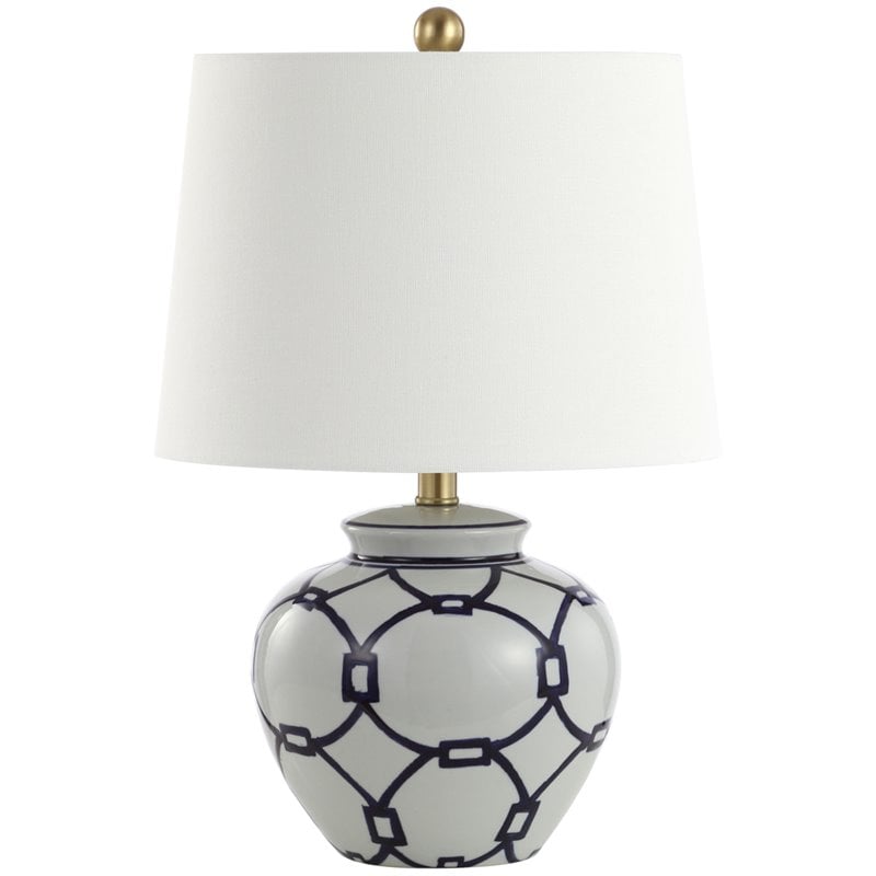Safavieh Anders Table Lamp in Blue and Off White