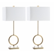 Safavieh Kaden Table Lamp in Gold and White (Set of 2)