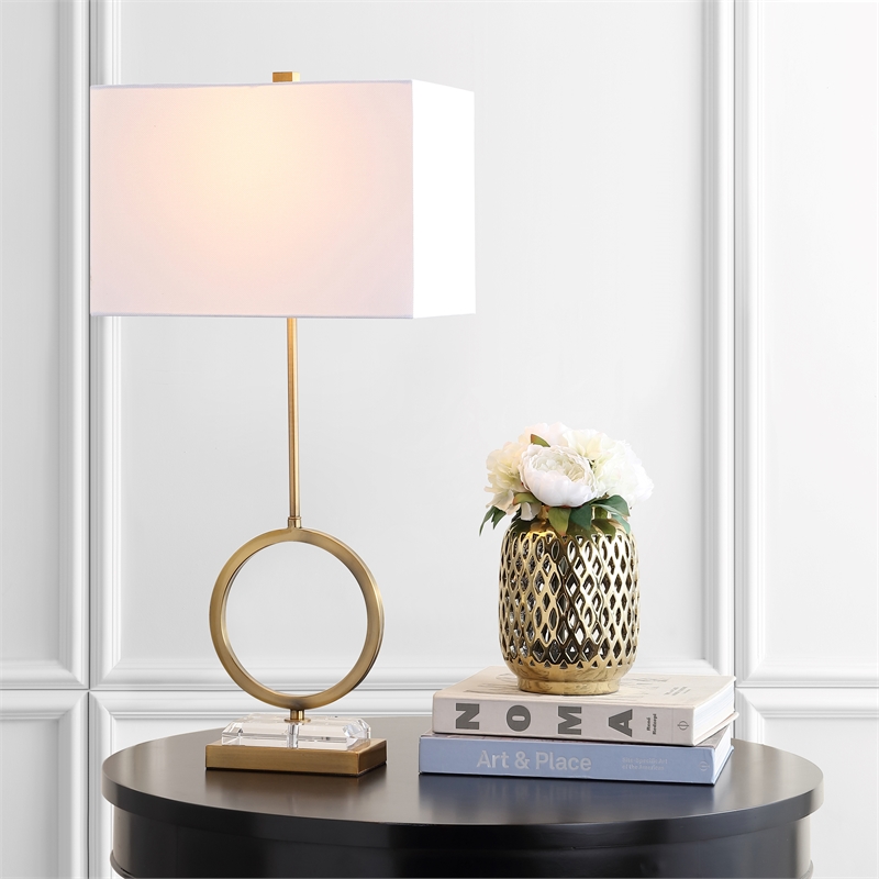 Safavieh Kaden Table Lamp in Gold and White (Set of 2)