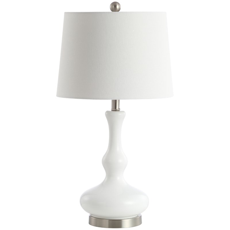 Safavieh Kellen Table Lamp in Silver and White