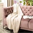 Safavieh Ralen Knit Throw Blanket in Natural and Silver