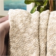 Safavieh Ralen Knit Throw Blanket in Light Gray and Gold