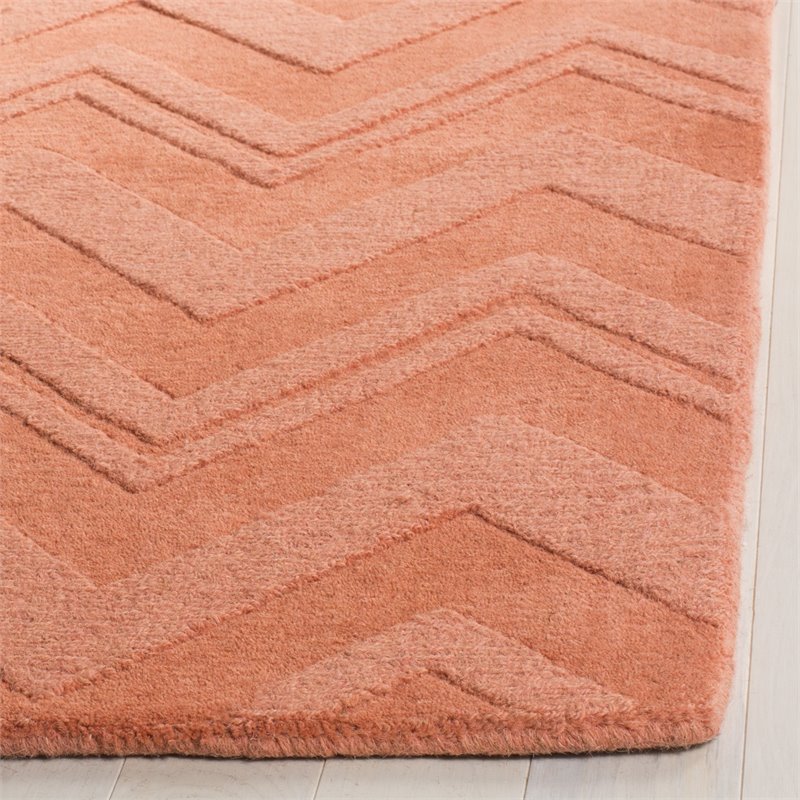Safavieh Impressions 4' X 6' Hand Loomed Wool Rug in Peach