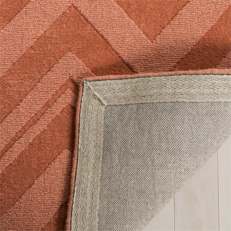 Safavieh Impressions 4' X 6' Hand Loomed Wool Rug in Peach