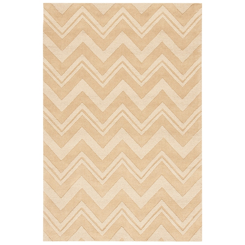 Safavieh Impressions 5' X 8' Hand Loomed Wool Rug in Dark Gold