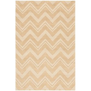 safavieh impressions 5' x 8' hand loomed wool rug in dark gold