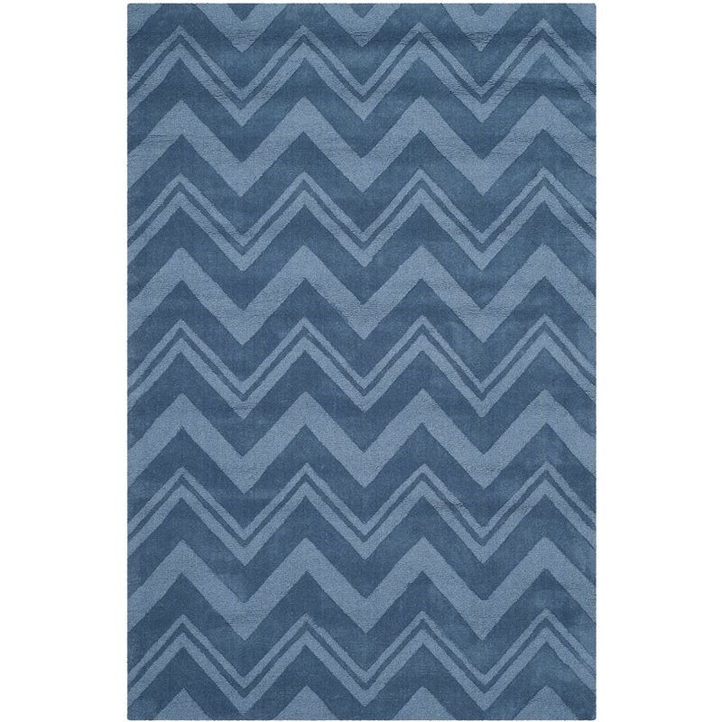 Safavieh Impressions 4' X 6' Hand Loomed Wool Rug in Blue