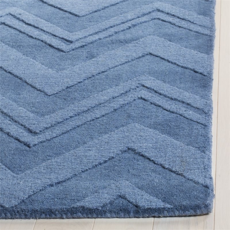 Safavieh Impressions 4' X 6' Hand Loomed Wool Rug in Blue