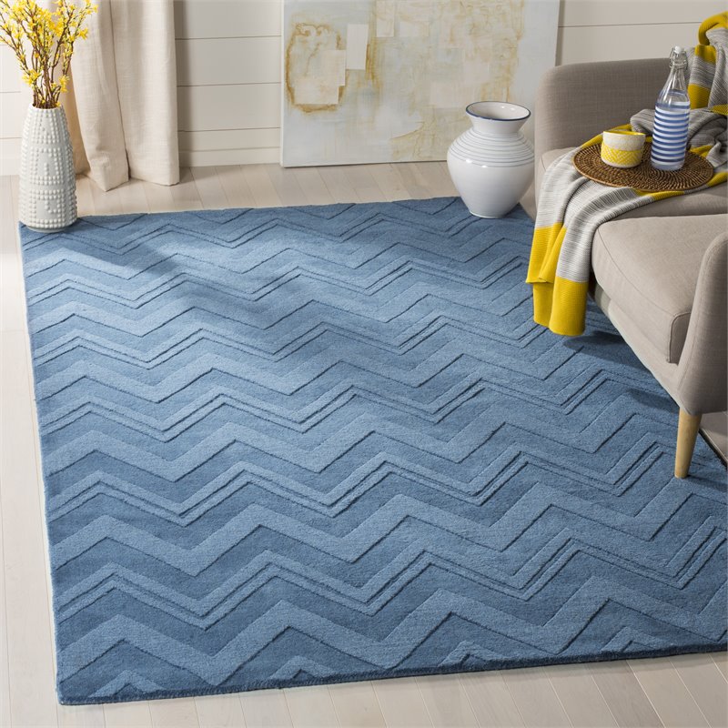 Safavieh Impressions 5' X 8' Hand Loomed Wool Rug in Blue