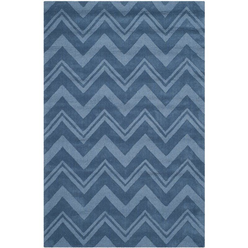 Safavieh Impressions 5' X 8' Hand Loomed Wool Rug in Blue