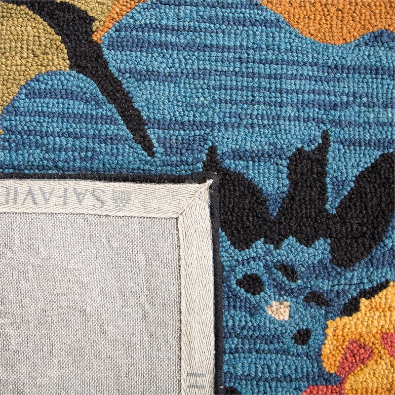 Safavieh Jardin 3' X 5' Hand Tufted Multicolored Wool Rug in Black