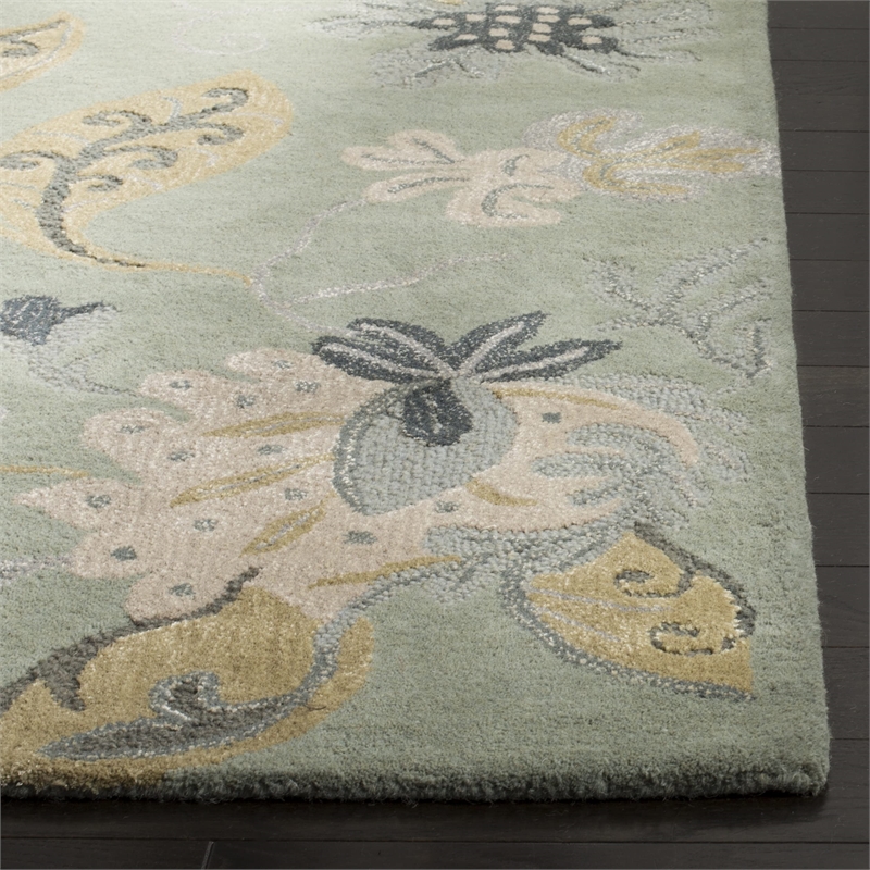 Safavieh Jardin 4' X 6' Hand Tufted Multicolored Wool Rug in Light Green