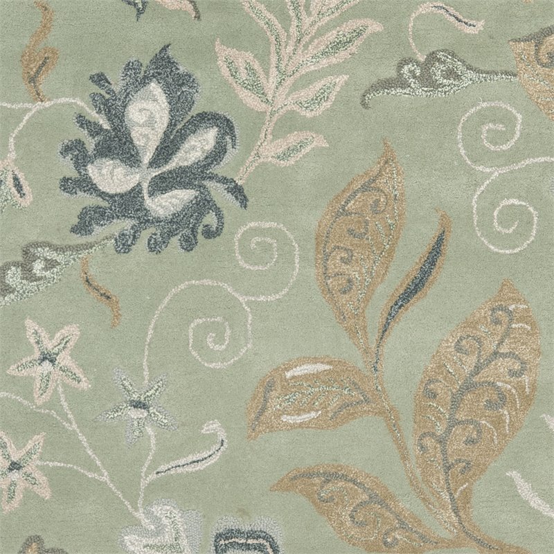 Safavieh Jardin 8' X 10' Hand Tufted Multicolored Wool Rug in Light Green