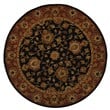 Safavieh Heritage 8' Round Hand Tufted Wool Rug in Black and Red