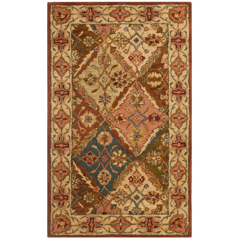 Safavieh Heritage 4' x 6' Hand Tufted Wool Rug in Beige